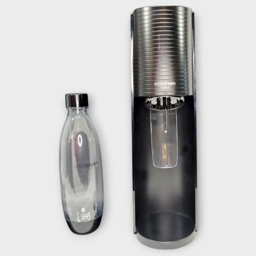 TESTED WORKING - SodaStream TERRA Sparkling Water Maker Black Comes With Bottle - Picture 2 of 5